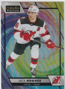 Jack Hughes Rainbow Color Wheel Exclusive ePack 2023-24 O-Pee-Chee Platinum - Picture 1 of 2