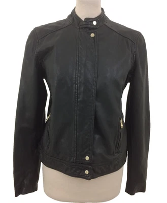 Massimo Dutti Women's Jacket Size L Black Shell 100% Leather Zip Pockets New F1 - Image 1 of 4