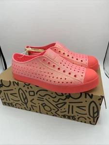 Native Jefferson Bling Floyd Bling/Floyd Pink Size J5 Girls Shoes New Free Ship - Picture 1 of 7