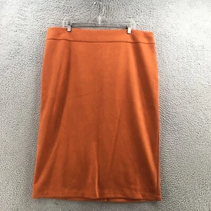 Cabi Midi Skirt Womens 22/24 Orange Front Slit Back Zipper Casual 147502 NEW - Picture 1 of 15