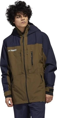 Chaqueta Adidas Terrex GORE-TEX $452 L verde azul helado impermeable ventilaciones para hombre nueva con etiquetas Foto 1 de 4