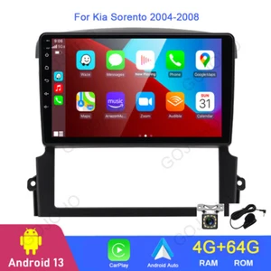 4+64GB Carplay Android 13 Car Stereo Radio GPS Navi BT For Kia Sorento 2004-2008 - Foto 1 di 21