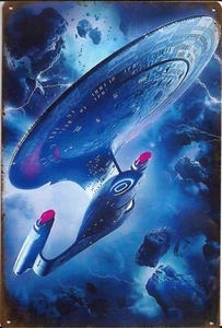2 Metallschilder,Raumschiff Enterprice,Utopia,Cosmos,Weltall - Bild 1 von 2