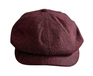 Peaky Blinders Hat Newsboy Flat Cap Herringbone Tweed Wool Baker Boy Gatsby - Picture 1 of 5