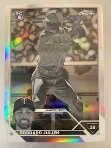 2023 Topps Chrome Update Edouard Julien USC79 RC NEGATIVE REFRACTOR SP TWINS - Bild 1 von 2