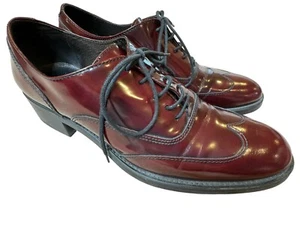 Boemos burgundisches/braunes Leder Oxford Wingtips Made in Italy Herren US GR. 6 EUR 39 - Bild 1 von 8