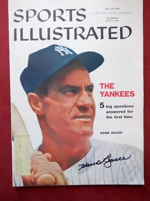 Hank Bauer autographed July 22, 1957 Sports Illustrated magazine. - Image 1 of 4