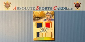 2010-11 The Cup Henrick Lundqvist | Quad Relic Auto Ssp # /15 Game Used Rangers