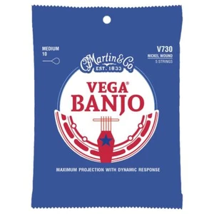 MARTIN M700 VEGA BANJO STRINGS 5 STRING BANJO NICKEL WOUND MEDIUM 10-23 LOOP END - Picture 1 of 2