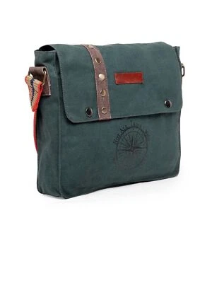 Sac messager compact en toile bleue pour hommes et femmes US - Photo 1/4