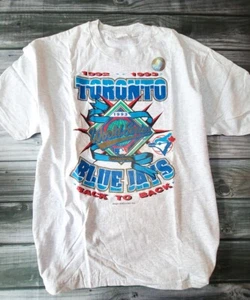 Vintage 1993 World Series Phillies Blue Jays T Shirt Single Stitch L Baseball - Picture 1 of 8