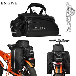 Borsa portabiciclette 35 L impermeabile a tracolla in pelle borsa borsa sedile bicicletta sconto - Foto 1 di 11