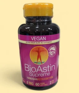 NEW LOOk Bioastin Supreme Nutrex Hawaiian 6 Mg 60 Vegetarian Softgels, EXP. 2026 - Picture 1 of 1