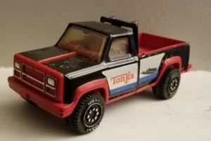 Black/Red Tonka Pick Up Truck With Stripes Speedboat Clear Windshield 7" - Picture 1 of 7