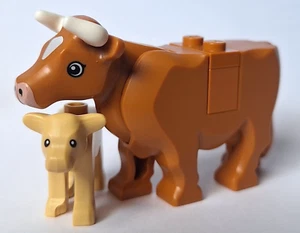 LEGO Farm COW CALF zoo city animal wildlife from 60346 10305 64452pb01 cattle - Picture 1 of 4