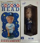 2x LA Dodgers Bobbleheads- Vin Scully 2016 Opening Day Retirement +Tommy LaSorda