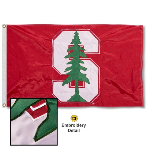 Stanford University Embroidered and Appliqued Nylon Flag Cover