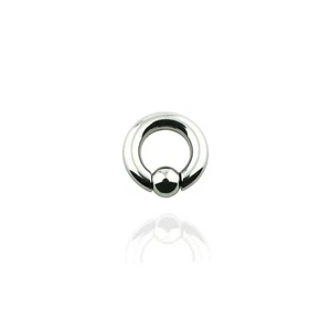 Big Size Stainless Steel Captive Bead Ring CBR Ear Tunnel Plug Gauge Piercing - Picture 1 of 25