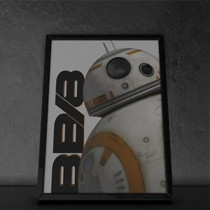 Póster BB8 Star Wars, culto, bastidor de cuña, lienzo, lienzo - Imagen 1 de 10