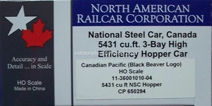 North American Railcar Corp. #1010-04 CP 5431 CU.FT. 3bay Efficiency Hopper - Picture 1 of 16