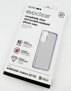 tech21 Samsung Galaxy S21 5G Antimicrobial Strong Tough Clear Back Case Cover - Picture 1 of 9