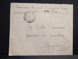 RSI Umschlag Ovalstempel P. BEZAHLT Meißelt Aosta 1944 WF576 - Bild 1 von 1