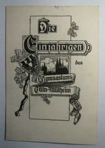 Realgymnasium Köln Mülheim - Einjährige - 1918 / Karte - Studentika - Picture 1 of 1