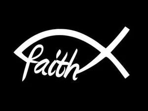 CHRISTIAN FISH FE Vinilo Calcomanía Coche Pegatina Pared Camión ELIGE TAMAÑO COLOR - Imagen 1 de 2