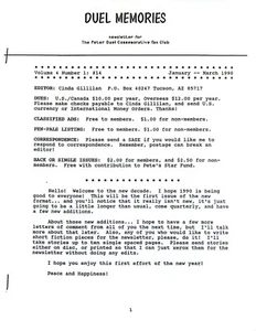 Duel Memories Vol 4 #1 Fanzine Pete Duel Gedenkfanclub Newsletter 1990 - Bild 1 von 1