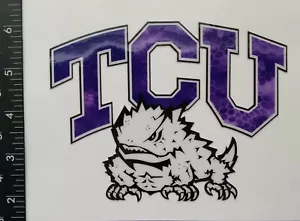 TCU HORNED FROGS NCAA Full Size Football Helmet Decals - Picture 1 of 3