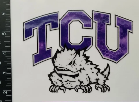 TCU HORNED FROGS NCAA Full Size Football Helmet Decals Cover