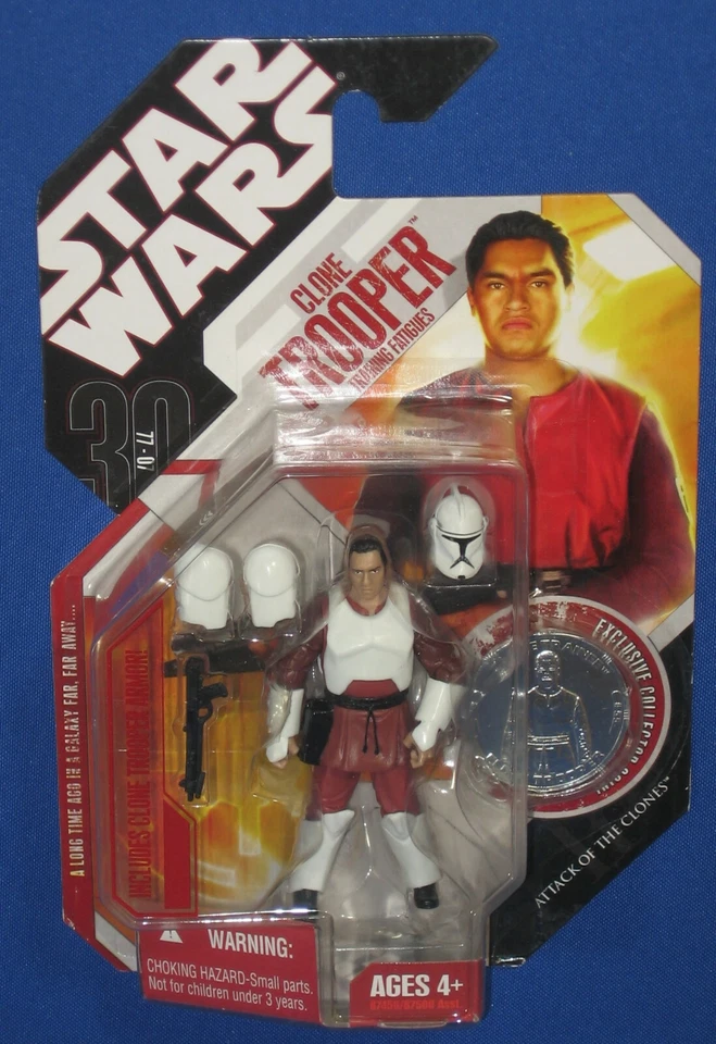 Star Wars 30th Anniversary Clone Trooper With Training Fatigues # 55 Hasbro 2007