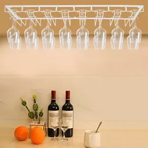 Percha para vajilla cocina estante para copas de vino debajo del gabinete soporte para copas de vino de metal - Imagen 1 de 17