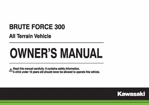 Libro manual del propietario Kawasaki BRUTE FORCE 300 2017 - Imagen 1 de 12