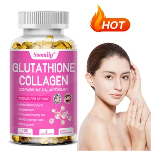 Glutathione Collagen Glow Anti-aging skin Whitening Capsules - Picture 1 of 11