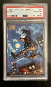 1994 Marvel Masterpieces #12 Blade PSA 10 Pop 2 Hildebrandt Bros Art - Picture 1 of 2