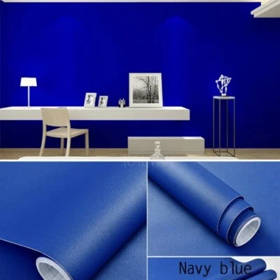 Solid Color Wallpaper Room Self-adhesive Kitchen Matte Furniture Wall Sticker - Image 1 of 4