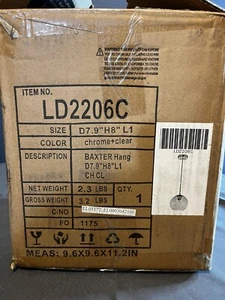 New Baxter Elegant Lighting LD2206C - Pendant Indoor Lighting - Picture 1 of 5