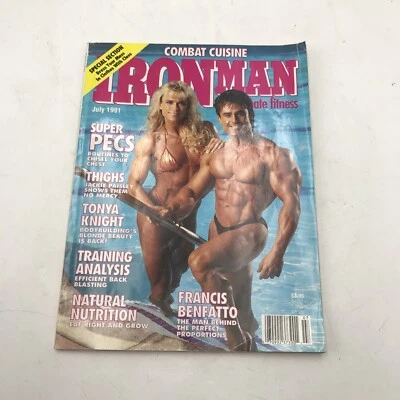 Ironman Magazine July 1991 Francis Benfatto and Tonya Knight | Free Shipping - Image 1 of 4