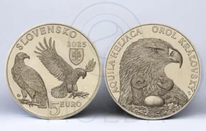 PRESALE Slovakia 2025 Slovakian Eastern Royal Eagle 5 Euro BU - Foto 1 di 1