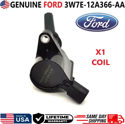 GENUINE FORD x1 Ignition Coil For 1997-2015 Ford Lincoln Mercury, 3W7E-12A366-AA - Image 1 of 4