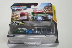 HASBRO MICRO MACHINES Series 2 Micro City Set #06 RARE Silver Bus Chase NEW - Picture 1 of 3