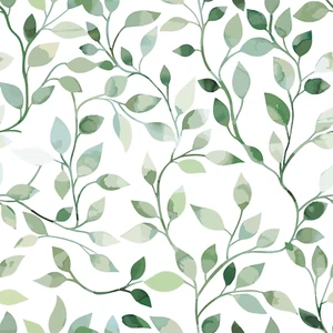 Sage Green Leaf Peel Stick Wallpaper Botanical Design Removable Self Adhesive - Picture 1 of 12