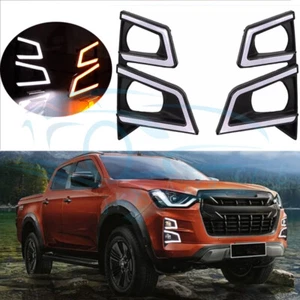 Pair Daytime Running Lights LED DRL Fog Lamp c For ISUZU Dmax Pickup 2020-2021 - Picture 1 of 11