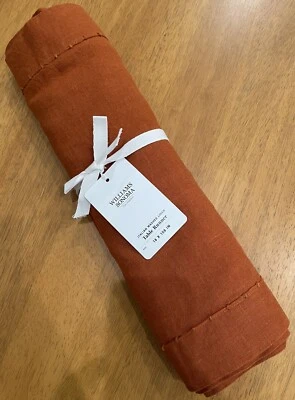 Williams Sonoma ITALIAN WASHED LINEN Table Runner Pumpkin 18” x 108” NWT - Image 1 of 4