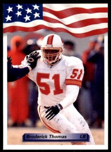 1992 All World Sports Broderick Thomas Football Cards #72