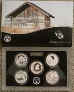 2015 America The Beautiful Quarters SILBER Proof Set - Bild 1 von 1