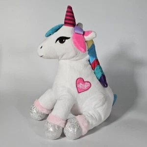 Peluche JoJo The Unicorn 2019 Viacom Nickelodeon rosa e bianco arcobaleno scintillante - Foto 1 di 20