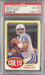 Andrew Luck 2013 Topps Archives White Jersey #1 PSA 10* GEM MT - Picture 1 of 1