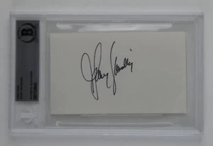 Garry Shandling Signed 3x5 Index Card Autographed Slabbed Beckett COA - Picture 1 of 3